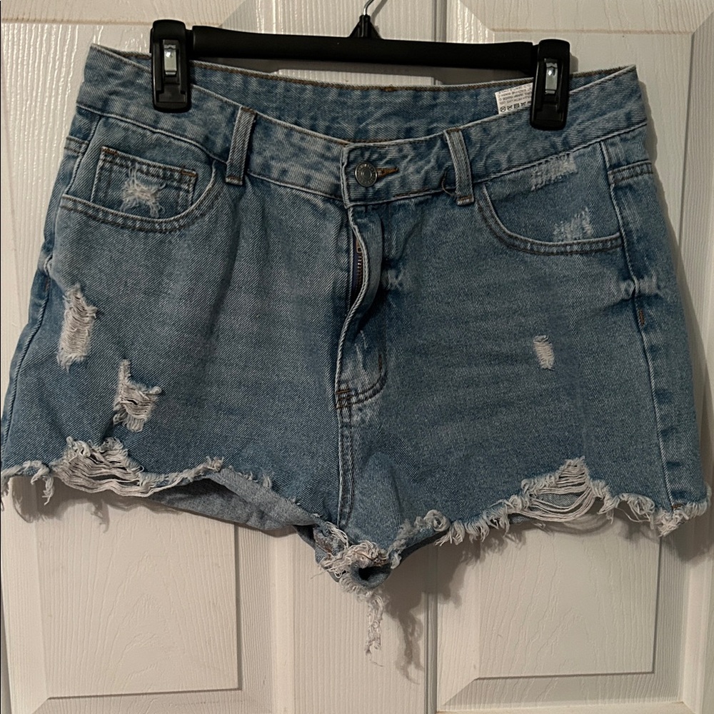 Distressed Denim Women Shorts